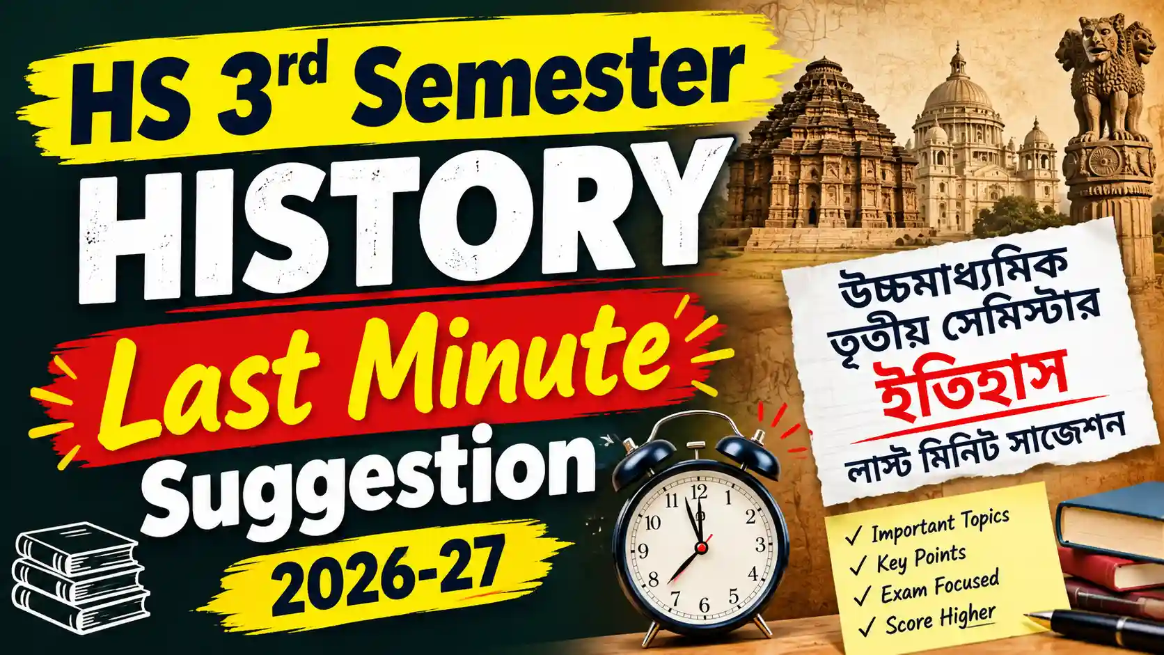 HS 3rd Semester History Last Minute Suggestion 2026-27